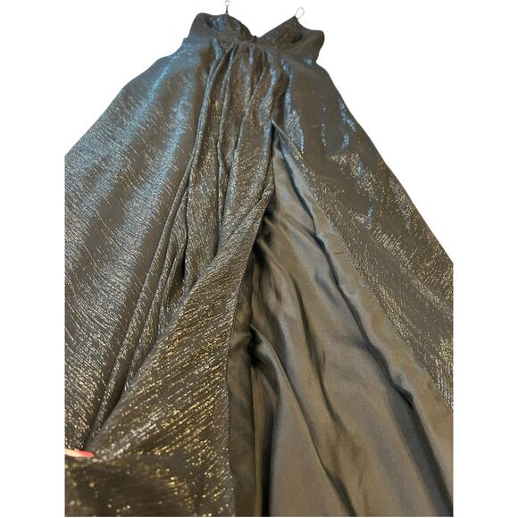Betsy & Adam Black Metallic Gown - Size 4 - Picture 14 of 16
